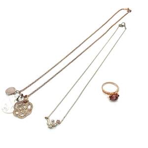 ete/STAR JEWELRY/THOMAS SABO 約17.2g シルバー アクセサリー まとめ セット SILVER 925 カットガラス ピンクゴールド リング ネックレス