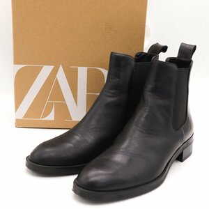 ザラ サイドゴアブーツ シューズ 靴 黒 レディース 37サイズ ブラック ZARA