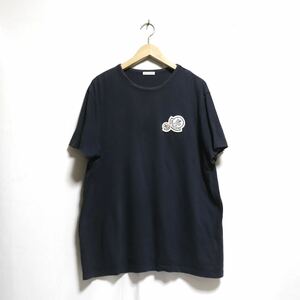 希少【moncler】maglia t-shirt / ワッペン ロゴ 半袖 カットソー Tシャツ/モンクレール シャツ