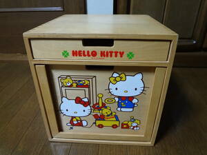 ハローキティ 2007　木製　おもちゃボックス　収納ボックス　レア