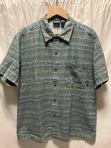 美品 patagonia ACシャツ S 廃番希少品 pataloha パタロハ アロハシャツ ハワイアンシャツ 総柄 S97 A/Cシャツ surf 総柄 90