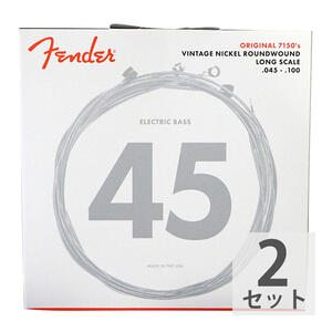 フェンダー Fender Bass Strings Pure Nickel 7150ML 45-100 エレキベース弦×2セット