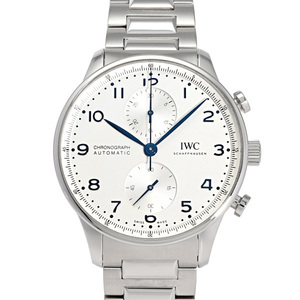 IWC ポルトギーゼ クロノグラフ IW371617 シルバー文字盤 中古 腕時計 メンズ