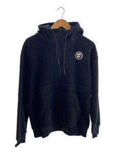 AAPE BY A BATHING APE◆ボアフリースパーカー/M/ポリエステル/BLK/無地/AAPSWM3895XXJ