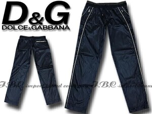 ★DOLCE&GABBANA★ドルガバ D&Gゴールドラインシャイニーパンツ52★ネイビー紺【本物保証】イタカジ★芸能人御用達★ハイファッション★