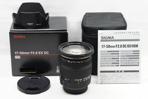 【適格請求書発行】美品 SIGMA シグマ 17-50mm F2.8 EX DC HSM PENTAX ペンタックス Kマウント 元箱付【アルプスカメラ】240401z