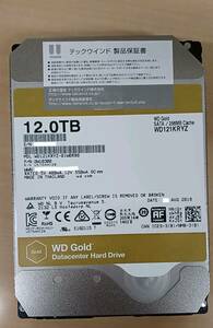 (再)その11 WesternDigita WD121KRYZ 12TB 3.5インチHDD 22067時間　電源投入27回（送料込み）