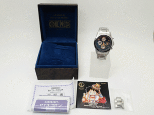 1円～新品同様 美品 稼働品 5000本限定【SEIKO】ONE PIECE 1000 LOGS ワンピース 記念 クオーツ 1000話記念 7T92-HBZ0 クロノグラフ 腕時計