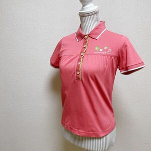 マンシングウェア　Munsingwear ゴルフウェア　ポロシャツ　ペンギン　ピンク　Sサイズ ロゴ刺繍　桃色　Sサイズ ゴルフシャツ