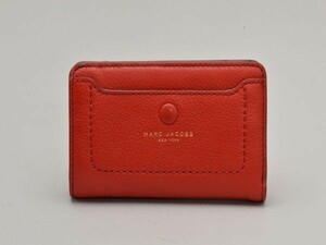 マークジェイコブス MARC JACOBS 2つ折り コンパクトレザーウォレット/財布 レッド レディース F-ST2003