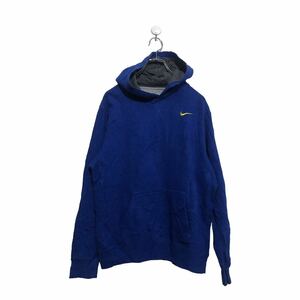 NIKE ロゴ スウェット トレーナー キッズ XL ナイキ ブルー イエロー 裏起毛 ビッグサイズ 古着卸 アメリカ仕入 a603-6544