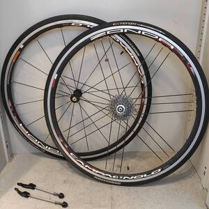 ●ホイール 前後 CAMPAGNOLO カンパニョーロ ZONDA MEGA G3 622×15C/BRIDGESTONE EXTENZA RR2LL-7023 現状品●