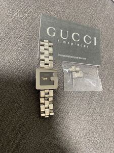 稼働品 腕時計 GUCCI グッチ GG クオーツ SS 黒文字盤 Watch 3600 L 2針 可動 説明書 コマ 時計 レディース Gモチーフ Gロゴ 1円〜