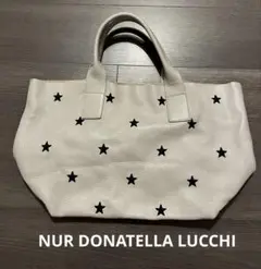 NUR DONATELLA LUCCHI 星柄 レザートートバッグ