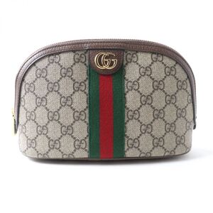 未使用品★GUCCI グッチ 625551 オフィディア ラージ コスメティックケース GGマーモント GGスプリーム ベージュ/エボニー 伊製 箱・袋付き