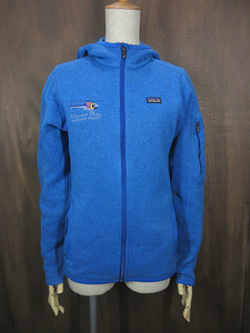 Patagonia●レディースNimmo Bay刺繍入りフード付きフリースジャケット青size S●241208j1-w-jk-flcパタゴニア古着