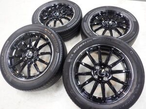 S 送料無料 即納 バリ山 インフィニティ 16 4H100 6J+43 ミシュラン 195/55R16 アクア ヴィッツ カローラ マツダ2 フィット デミオ ノート