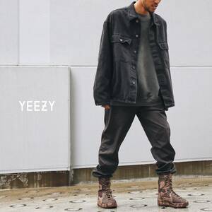 YEEZY SEASON6 　イージー シーズン6 　デニムジャケット DENIM ジージャン Sサイズ ブラック ワイドシルエット