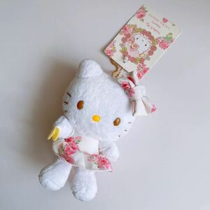 ☆ハローキティ☆ローラアシュレイ hellokitty meets LAURA ASHLEY コラボ バラ 蝶々 マスコット ボールチェーン ぬいぐるみ サンリオ