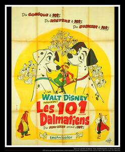 Disney　ディズニー　101匹わんちゃん　101 Dalmatians ポスター　セル画　原画　限定　レア　入手困難　オリジナルポスター