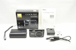 【適格請求書発行】美品 Nikon ニコン COOLPIX S3700 コンパクトデジタルカメラ ブラック 元箱付【アルプスカメラ】240907ac