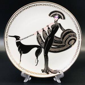 エルテ （Erte）『 SYMDHONY IN BLACK 』　フランクリンミント　陶器 プレート　アールデコ　 絶版　限定品　ビンテージ　ゴールド