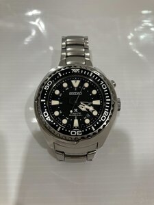 【G36677】SEIKO セイコー 腕時計 5M85-0AD0 プロスペックス キネティック ダイバーズ 黒文字盤 オートクオーツ メンズ 稼動品 現状品