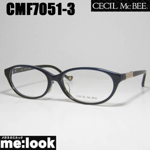 CECIL McBEE セシルマクビー 訳あり　 レディース 眼鏡 メガネ フレーム CMF7051-3-53 度付可 ネイビー