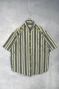 【 90s バナリパ サファリタグ 】 マルチストライプ ボタンダウン シャツ / size L / 80s 80年代 90年代 banana republic