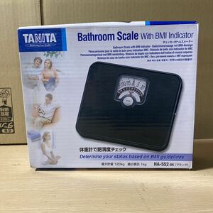 TANITA タニタ HA-552-BK ブラック 電池不要 肥満度判定付き アナログ 体重計 中古品