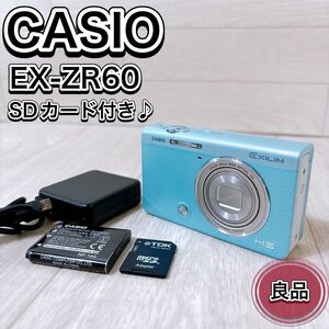 CASIO カシオ コンパクトデジタルカメラ EXILIM EX-ZR60 GN グリーン 廃番品 希少 レア おすすめ 人気 デジカメ コンデジ 王道 定番 自撮り