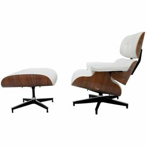 イームズ ラウンジチェア オットマン 本革仕様 ホワイト×ウォールナット ソファー ソファ　sofa eames