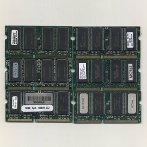 yb469/ノーブランド ノートPC用 PC100 64MB ｘ6枚/ 動確済