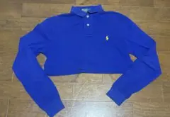 Polo Ralph Lauren 青 クロップドポロシャツ 長袖