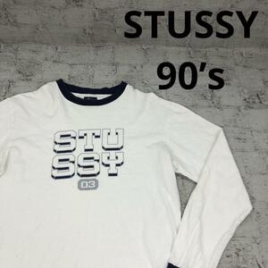 STUSSY ステューシー 90’s 紺タグ USA製 長袖Tシャツ ロンT W15148