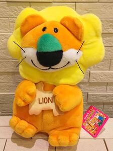 未使用タグ付　たべっ子どうぶつ　　お手玉ぬいぐるみ　ライオン　非売品　約19㎝ LION ギンビス　ビスケット　最安送料390円〜