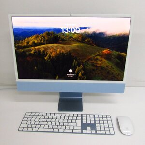 Apple iMac 24インチ Retina 4.5Kディスプレイモデル MGPL3J/A ブルー M1 8コアCPU・8コアGPU/16GB/SSD:512GB ◆ 5184