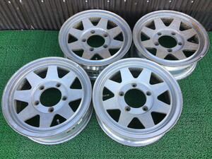 ★希少★ENKEI BAJA SPOKE エンケイ バハスポーク 15インチ ホイール 5.5JJ +20 139.7(5H) 4本 ジムニー 旧車 当時物 [42177.5]