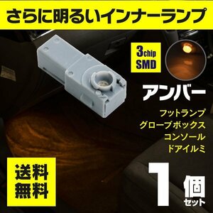 【ネコポス送料無料】3chip SMD LEDインナーランプ アンバー 1個【ポルテ NCP140系 インナーランプ装着車】