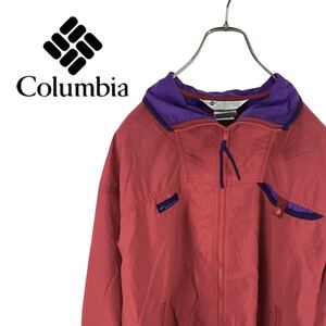 10M490◯ 90s Columbia コロンビア ナイロンジャケット ブルゾン ライトアウター 秋冬 ジャケット ヴィンテージ古着 ストリート スケボー M