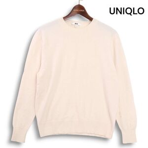 UNIQLO ユニクロ 秋冬★ 高級 カシミヤ100% クルーネック ニット セーター Sz.L レディース　K4T01702_A#K