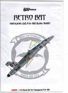 1/48　JBｒデカール　JBr Decals　48005　F/A-18: Retro Bat