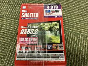 1円スタート/新品/MINI SHELTER/HDMTS024/4.0TB/ポータブルHDD/2.5インチUSB外付HDD/ハードディスク