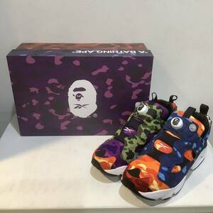 A BATHING APE アベイジングエイプ Reebok リーボックInstapump Fury OG インスタポンプフューリー Multi ColorQ47370 サイズ26.5cm 656219