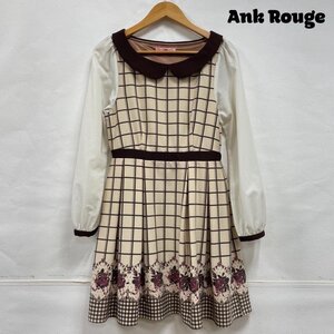 アンクルージュ Ank Rouge アンクルージュ 長袖 ミニ丈ワンピース チェック 花柄 ANK123A ワンピース ワンピース 表記無し