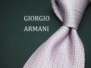 美品【GIORGIO ARMANI ジョルジオアルマーニ】 C1679 ライトパープル系 SILK ブランド ネクタイ 古着 良品