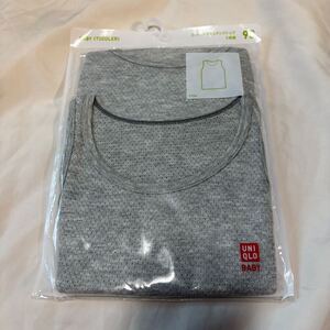 【新品未使用】ユニクロ　90サイズ　コットンメッシュタンクトップ ベビー 子供 UNIQLO gray