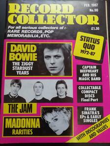 【英雑誌『RecordCollector』Madonna特集】1987・２月号 David Bowie、The Jam、マドンナ、ボウイ、ザ・ジャム、キャプテン・ビーフハート