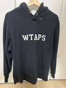 WTAPS x POOL AOYAMA college パーカー　hooded ブラック 黒　プルオーバーパーカー