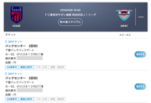 10月5日FC東京 VSサガン鳥栖バックセンター指定席 招待チケット2枚